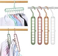 👕 premium wardrobe clothing cascading hanger set - space saving clothes hangers with 9 slots, smart closet organizer for heavy clothes, shirts, pants, dresses, and coats - innovative design (4 pack) логотип