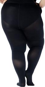 img 1 attached to Plus Size Opaque Compression Pantyhose for Women – High Waist Tights, 20-30mmHg Firm Graduated Support - Absolute Circulation Support - Black, 4X-Large