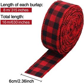 img 2 attached to Christmas Buffalo Plaid Ribbon Bundle - 2 Rolls 🎄 of Wired Edge Ribbons for Holiday Gift Wrapping, Crafts, and Decorations