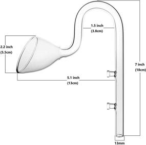 img 2 attached to 🌸 Enhance Your Aqua Landscape with JARDLI 13mm Glass Lily Pipe Set for 12/16mm Tube