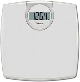 img 4 attached to Taylor Precision Products Digital Bathroom Scale - 330 Lb 🔢 Capacity, White - Clear 1.2-Inch LCD Display for Accurate Weight Tracking