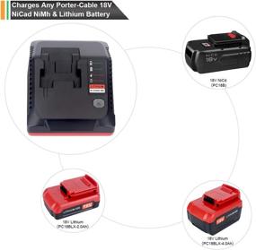 img 3 attached to 🔋 Lasica 18V 3.0A Fast Battery Charger PCXMVC Replacement for Porter-Cable 18-Volt Battery Packs - Efficient Charging for NiCad, NiMh & Lithium-Ion Cordless Tools PC18BL PC18BLEX PCMVC PCC489N