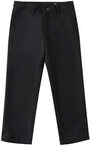 img 3 attached to NaineLa Kids Tuxedo Black Suit - Dress Pants and Vest Formal Outfit for Boys Size 12
