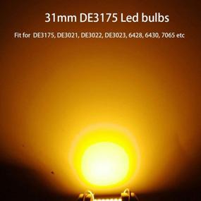 img 3 attached to 🚗 Canbus Error Free 31mm DE3175 LED Festoon Bulbs - Amber, 21SMD 3014 Chipsets for Car Interior Dome Map Trunk Light - 4pcs