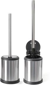 img 2 attached to Premium ToiletTree Stainless Steel Toilet Brush with Lid - Pack of 2 for Effective Cleaning