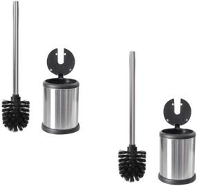img 4 attached to Premium ToiletTree Stainless Steel Toilet Brush with Lid - Pack of 2 for Effective Cleaning