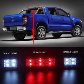 img 2 attached to Xinctai High Mount LED Rear Brake Light Bulb for Ford F250 F350 F150 Bronco - Smoke/Black Lens