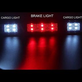 img 1 attached to Xinctai High Mount LED Rear Brake Light Bulb for Ford F250 F350 F150 Bronco - Smoke/Black Lens