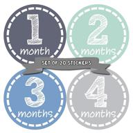 👶 months in motion baby monthly stickers for boys: celebrate baby's milestones with adorable newborn & monthly milestone stickers - set of 20 logo