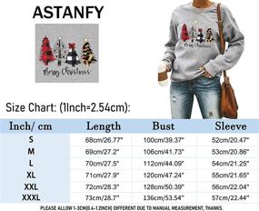 img 1 attached to ASTANFY Christmas Sweatshirt Shoulder Lightweight