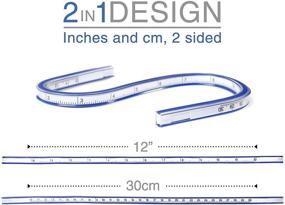 img 3 attached to 📏 Flexible Quilting Ruler Templates - 12 Inch VViViD Ruler