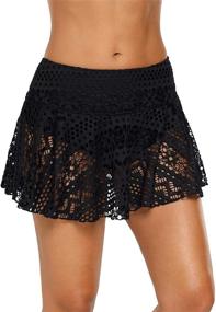 img 4 attached to Uqnaivs Skirted Waisted Crochet Swimsuit Women's Clothing and Swimsuits & Cover Ups