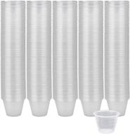 🏥 yarlung 500 pack 1 oz plastic medicine cup, clear disposable graduated cups with volume and dosage measure for mixed pills, liquid medication measuring, mouthwash logo