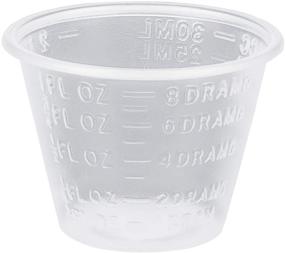 img 1 attached to 🏥 Yarlung 500 Pack 1 Oz Plastic Medicine Cup, Clear Disposable Graduated Cups with Volume and Dosage Measure for Mixed Pills, Liquid Medication Measuring, Mouthwash