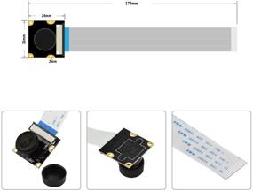 img 3 attached to 📸 Улучшенный камерный модуль с ночным видением для Raspberry Pi 4/4B, 2B, 3B, 3B+ - Ключевой студии Фишай Вайд Энгл Ленс 5MP 1080p OV5647 Сенсор