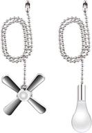 🌀 aiigou ceiling fan pull chain set - 13.6 inches fan and light pulls with ball chain connector included logo