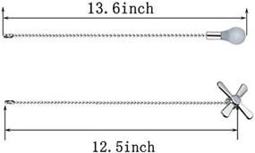 img 3 attached to 🌀 AIIGOU Ceiling Fan Pull Chain Set - 13.6 Inches Fan and Light Pulls with Ball Chain Connector Included