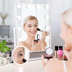 img 3 attached to ALBOR Makeup Vanity Mirror with Lights - Lighted Magnifying Mirror with LED Lights (White, 20.20)