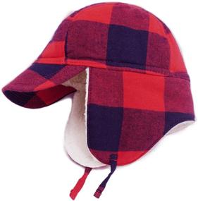 img 2 attached to 🧒 Baby Boy Winter Trooper Hat Cap with Earflap - Keepersheep Kids Trapper Hat