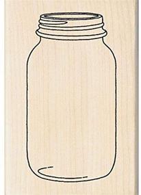 img 1 attached to 🖌️ Inkadinkado Mason Jar Wood Stamp: Ideal for Arts and Crafts, 2.75'' W x 4'' L Masterpiece
