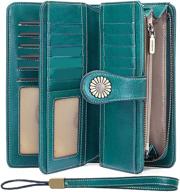 👜 peacock genuine leather women's handbag & wallet set with blocked leather organizer logo