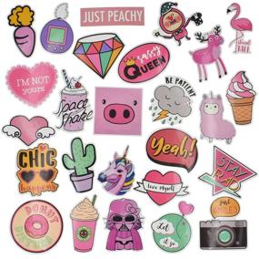img 2 attached to 🎀 110 PCS Cute Girl Lovely Laptop Stickers: Pink Decorative Stickers for Phone, Guitar, Water Bottle, Motorcycle, Skateboard, Bicycle, Bike, Travel Case - Sticker Decal Collection