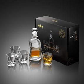 img 2 attached to 🍷 Lead-Free Decanter Set: JoyJolt Decanter with 25 Fashioned Glasses - Eight 8oz and Ten 10oz glasses