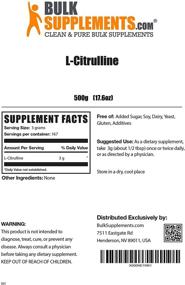 img 3 attached to 💪 Заряди свою тренировку с помощью BulkSupplements.com L-Citrulline Powder - Безвкусный цитруллиновый дополнительный препарат (500г - 1.1фунта)