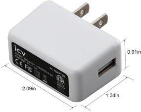 img 3 attached to 🔌 icv USB Wall Charger - 5V 2A 10W Lightweight AC Power Adapter for Phone, Tablet & USB Devices - White