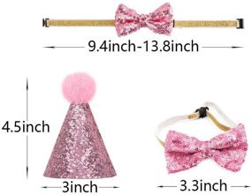 img 3 attached to Pet Birthday Hat & Bow Tie 🎉 Set: Universal Party Accessories for Dogs & Cats