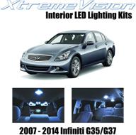 🔧 enhanced cool white led interior kit + installation tool for 2007-2014 infiniti g35 g37 sedan (11 pieces) logo
