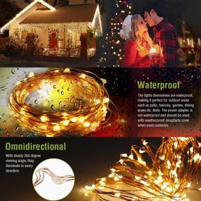 img 2 attached to 165ft 50M 500 LED Fairy Lights with RF Remote – ErChen Copper Wire Plug-in String 🎄 Lights for Indoor Outdoor Use, Dimmable & Timer, Warm White, Perfect for Christmas, Bedroom, and Wedding Decorations