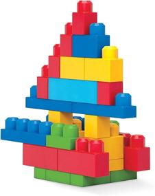 img 2 attached to 🧱 Мега Кубики Первые Строители Большая Сумка для Строительства - 80 предметов синий строительный набор для малышей (от 3 до 5 лет)