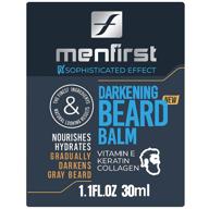 💈 menfirst darkening beard balm: gradually darken, nourish and style your beard with this leave-in conditioner cream - 1.1 oz logo