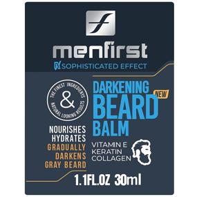 img 4 attached to 💈 MENFIRST Darkening Beard Balm: Gradually Darken, Nourish and Style Your Beard with this Leave-In Conditioner Cream - 1.1 oz