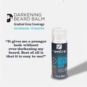 img 1 attached to 💈 MENFIRST Darkening Beard Balm: Gradually Darken, Nourish and Style Your Beard with this Leave-In Conditioner Cream - 1.1 oz