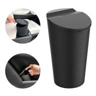 bmzx car trash can with lid: compact cup holder garbage bin for auto, home, and office logo