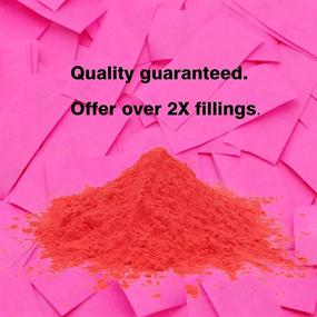 img 1 attached to 🎉 HICONFETTI 4-Pack Gender Reveal Baby Shower Confetti Powder Cannon - Non-toxic Biodegradable Tissue-Safe Smoke Powder (4 Pink)