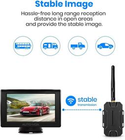 img 2 attached to 🚗 Enhance Safety on the Road with AUTO-VOX M1W Wireless Backup Camera Kit: Super Night Vision, HD Rear View Camera for Trucks and Sedans