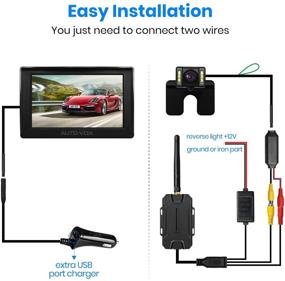 img 1 attached to 🚗 Enhance Safety on the Road with AUTO-VOX M1W Wireless Backup Camera Kit: Super Night Vision, HD Rear View Camera for Trucks and Sedans