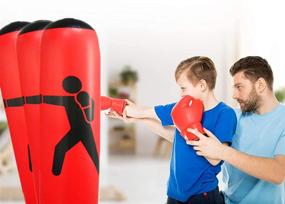 img 2 attached to 🥊 EQARD Inflatable Kids Punching Bag 62 Inch: Ultimate Free Standing Boxing Bag for Quick Bounce-Back - Ideal for Practicing Karate, Taekwondo, and MMA