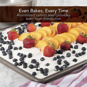 img 1 attached to 🥮 Premium Nonstick Bakeware: GoodCook Sweet Creations, 18"x13"x1", Champagne Pewter - Best Textured Baking Pan!