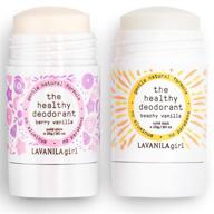 🌺 lavanila girl set - aluminum-free, vegan, clean, and natural deodorant duo - beachy vanilla & berry vanilla .90 oz logo