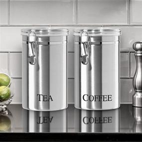 img 1 attached to ☕️ Oggi Coffee Canister: 5"x 7.75" Stainless Steel Storage for Fresh Coffee Beans