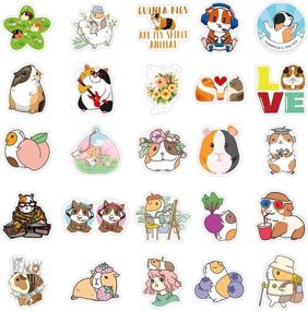 img 1 attached to 50Pcs Guinea Pig Stickers Vinyl Waterproof Cavy Stickers For Laptop