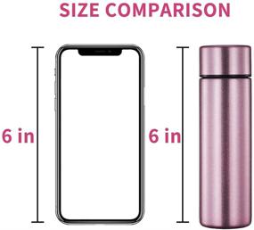 img 2 attached to 🍼 Cute Thermos Water Bottle - 5 Oz Mini Insulated Stainless Steel Bottle - Pink - Keeps Cold for 12 Hours, Hot for 6 Hours - Perfect for Purse or Kids Lunch Bag