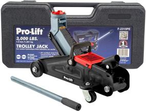 img 4 attached to Pro-LifT F-2315PE Grey Hydraulic Trolley Jack Car Lift - 3000 LBS Capacity with Blow Molded Case
