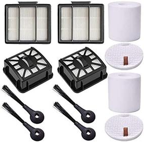 img 2 attached to HIMrHEPA Filter Replacement for Shark IQ R101 R101AE RV1001 RV1001AE UR1005AE Vacuum - Complete Set (2 Hepa Filters+2 Base Filters+2 Foam Filters+4 Side Brushes) - Compare to Part # 106KY1000AE