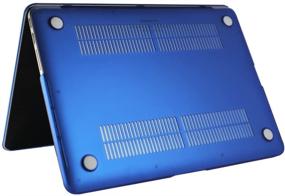 img 1 attached to 📦 Tojia MacBook Pro 13 inch Case A1278 2008-2012, 4 in 1 Hard Shell Blue Cover with Keyboard Skin & Screen Protector