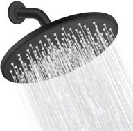 🚿 high pressure rain shower head - vmasstone 9-inch - tool-free installation - large spray surface - 200 nozzles - delicate and relaxing shower experience - em-001 matte black/black logo